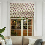 Thick Cotton Block Print Floral Window Valance-Rishi