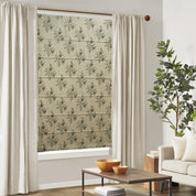 Pure Linen Block Print Roman Shade -Daisy