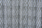 Pure White Linen Artisanal Block Print Curtain-Superstar