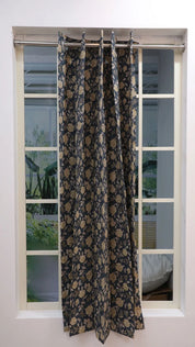 Pure Linen Premium Block Print Curtain-Rameshwaram