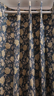 Pure Linen Premium Block Print Curtain-Rameshwaram