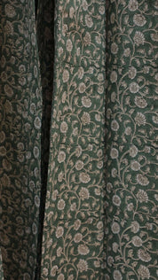 Pure Linen Block Print Window Curtains-Himachal