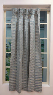 Pure Linen Decorative Block Print Curtain-Hariyali