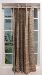 Pure Linen Exquisite Block Print Curtain-Tulsi Buti