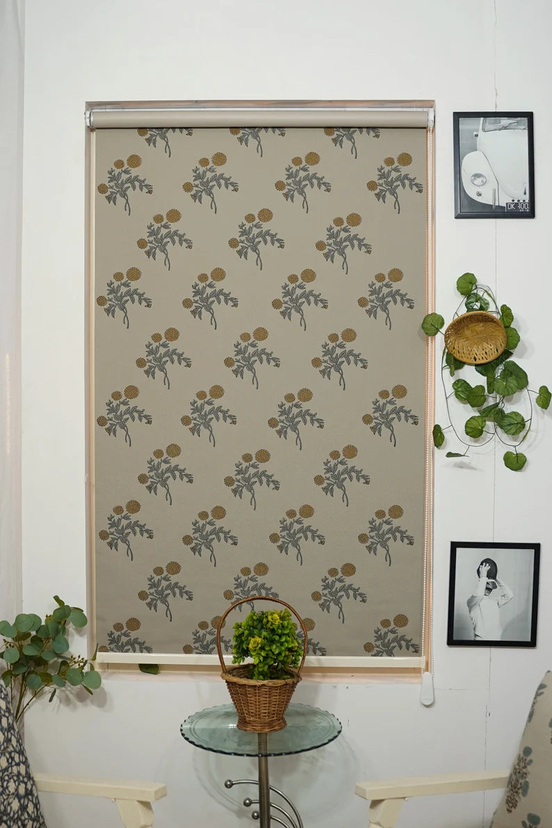 Block Print Blinds For Living Decor -Gulab