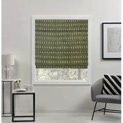 Thick Linen Block Print Roman Shade -Omji