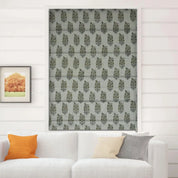 Thick Linen Block Print Roman Shade -HJARA