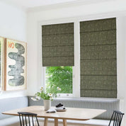 Thick Linen Block Print Roman Shade- Merakhi