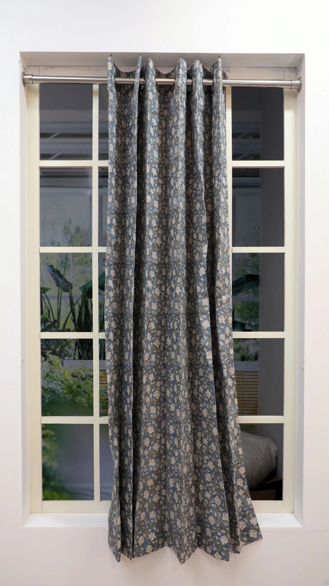 Pure Linen Exquisite Block Print Curtain-Amritvela