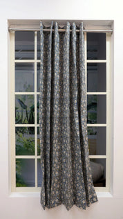 Pure Linen Exquisite Block Print Curtain-Amritvela