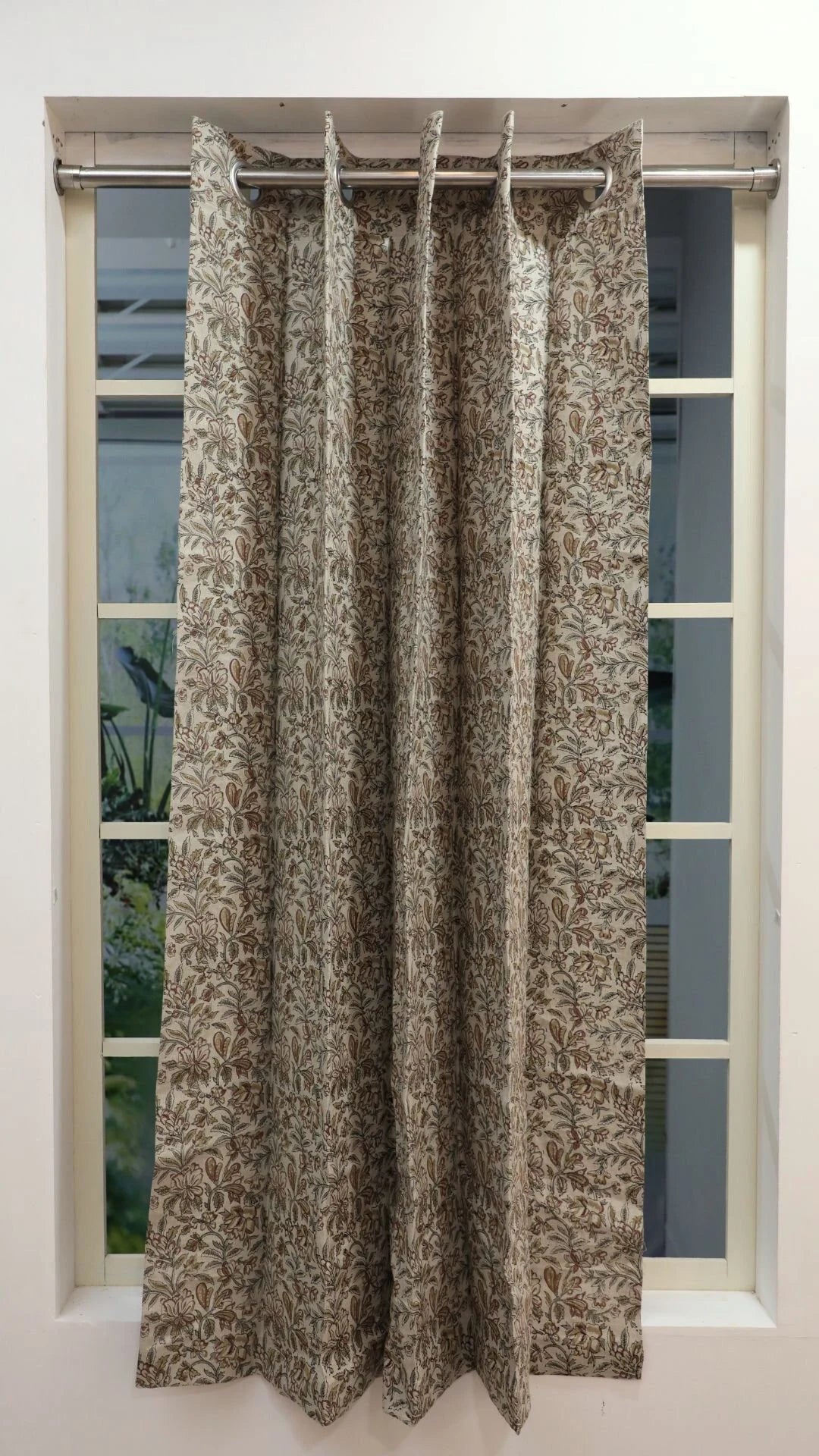 Pure Linen Handcrafted Block Print Curtain-Qudrat