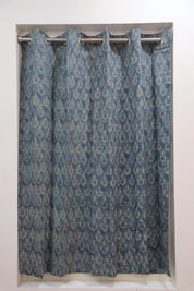 Pure Linen Artisanal Block Print Curtain-Neel Gagan