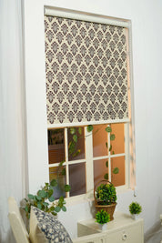 Block Print Roller Shade For Living Decor -Chimni