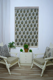 Block Print Roller Shade For Room -Abhishek