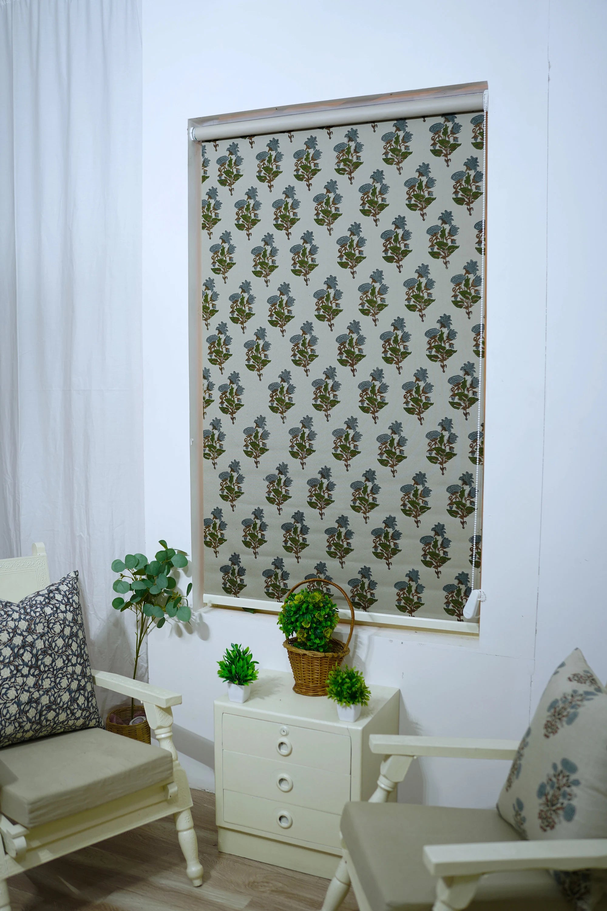 Block Print Roller Shade For Room -Abhishek