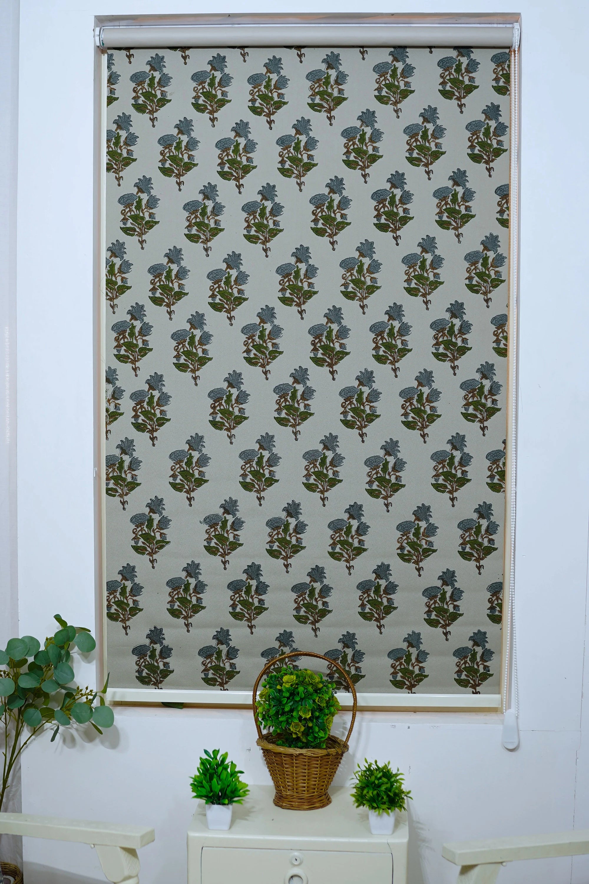 Block Print Roller Shade For Room -Abhishek